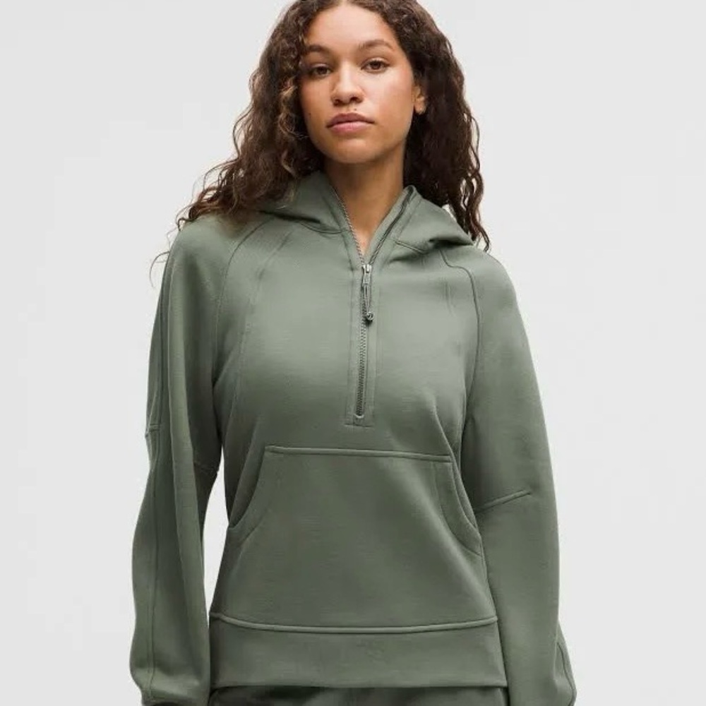 lululemon athletica Olive Green Half-Zip Hoodie